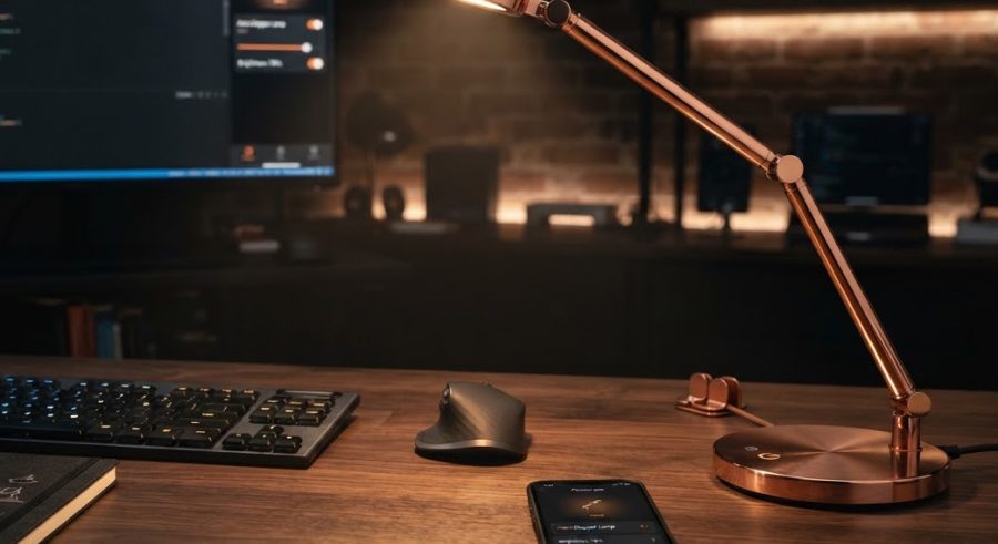 Copper Desk Lamp — alternate view