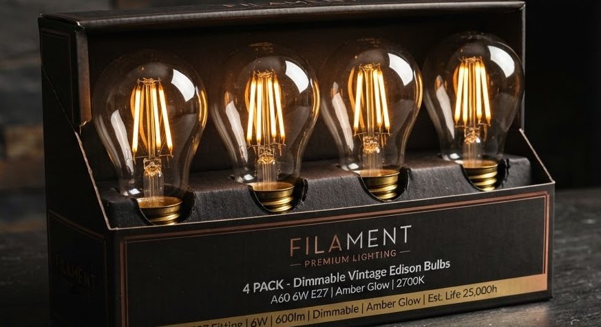 Edison Filament Bulb 4-Pack — detail view