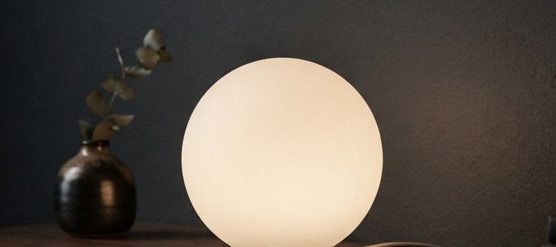 Glass Globe Lamp — detail view