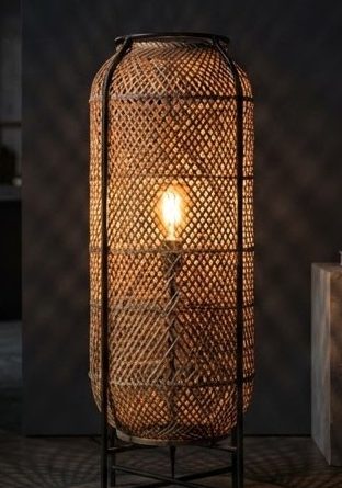 Rattan Floor Lamp — detail view